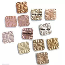 DIY Makeup Cheek Highlighter Private Label Single / 4 Color Glow Highlighter Palette