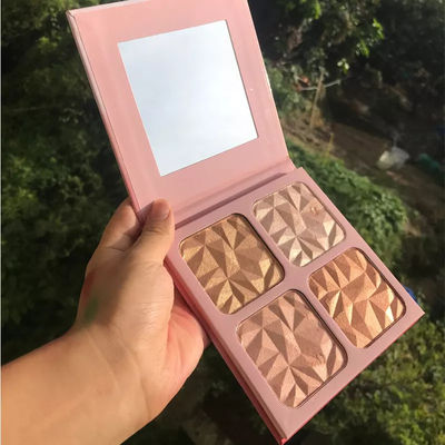 DIY Makeup Cheek Highlighter Private Label Single / 4 Color Glow Highlighter Palette