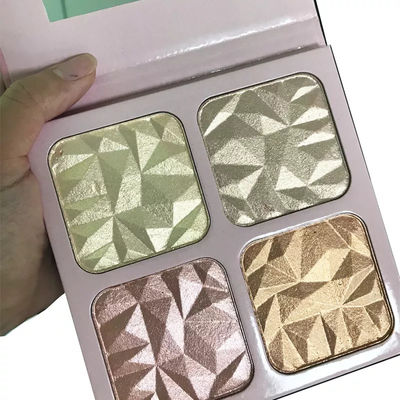 DIY Makeup Cheek Highlighter Private Label Single / 4 Color Glow Highlighter Palette