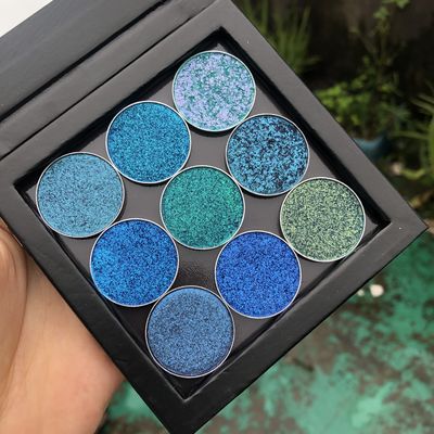 9 Color 26mm Round Eyeshadow Palette 150g Mineral Ingredient