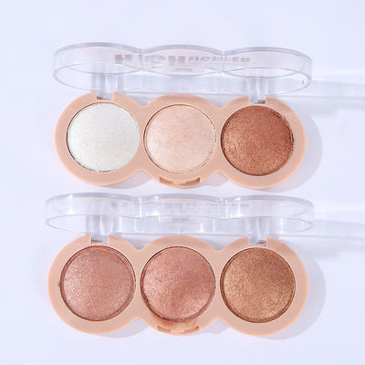 High Pigment Shimmer Eyeshadow , Face Beauty Vegan Highlighter Palette OEM / ODM
