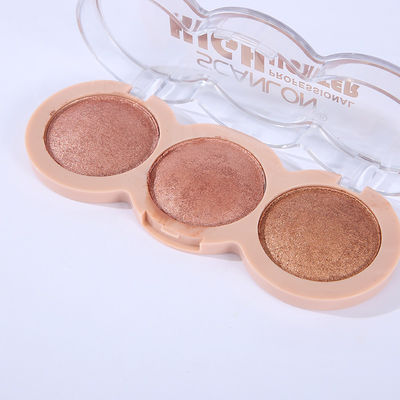 High Pigment Shimmer Eyeshadow , Face Beauty Vegan Highlighter Palette OEM / ODM