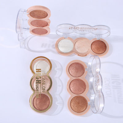 High Pigment Shimmer Eyeshadow , Face Beauty Vegan Highlighter Palette OEM / ODM
