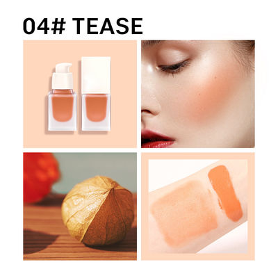 6 Color Face Blush Palette Waterproof Single Cute Pink Liquid Blush Palette
