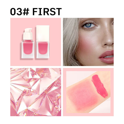 6 Color Face Blush Palette Waterproof Single Cute Pink Liquid Blush Palette