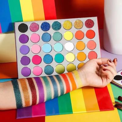 Rainbow Eye Makeup Eyeshadow Waterproof Customized Logo For Daily Life