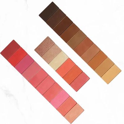 Portable Beauty Color Blush Palette , Contour Highlighter Blush Palette