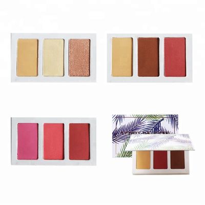 OEM 3color 6colors Cheek Blush Palette , Contour Blush Highlighter Palette