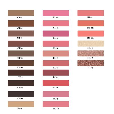 OEM 3color 6colors Cheek Blush Palette , Contour Blush Highlighter Palette