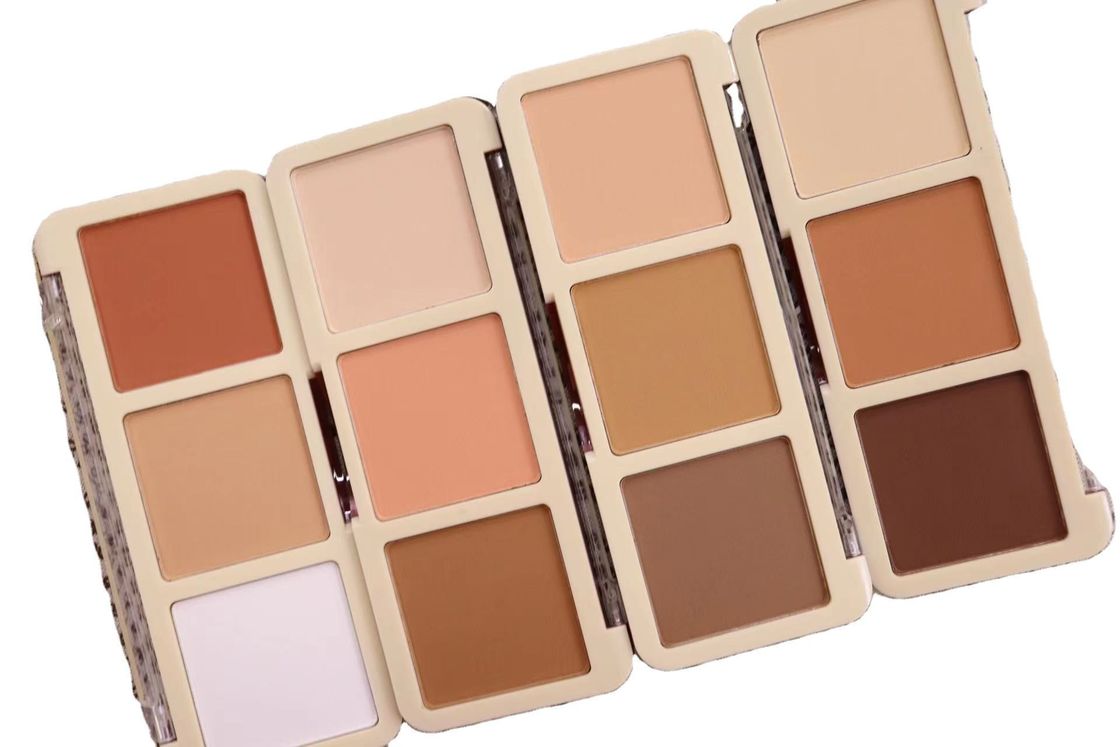 OEM Warm Color Makeup Matte Contour Powder , 3 Color Eyeshadow Palette