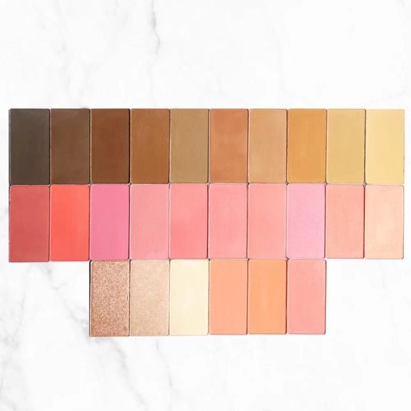 Portable Beauty Color Blush Palette , Contour Highlighter Blush Palette